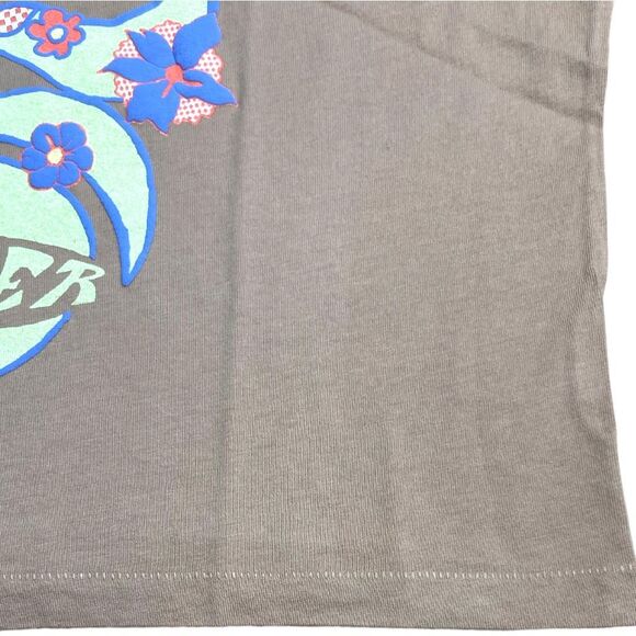 New! Daydreamer Women's Peace Sun Boxy Short Sleeve Crop Tee Taupe Tan XS NWT - Picture 9 of 16